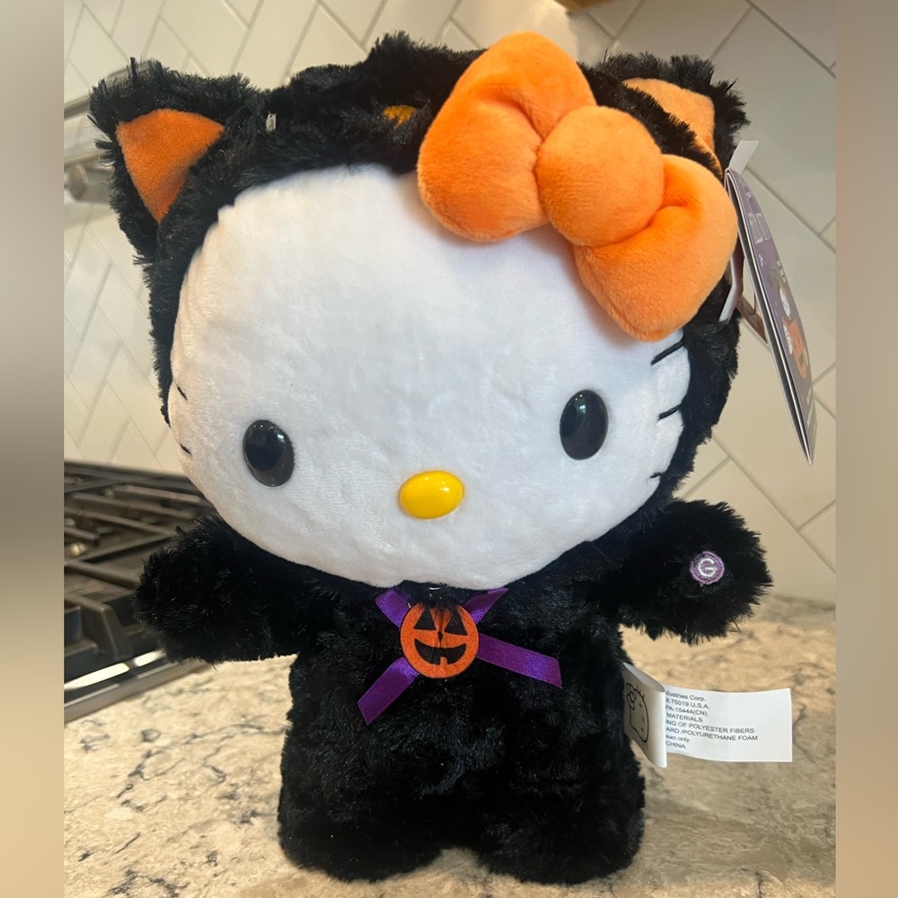 Hello Kitty 2024 Halloween Side Steppers Black Cat Suit Costume Greeter NWT